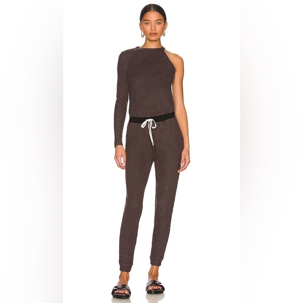 n:philanthropy Baywood Waffle Knit Jumpsuit in Charcoal Grey Extra Small NWT